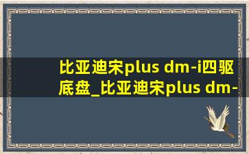 比亚迪宋plus dm-i四驱底盘_比亚迪宋plus dm-i四驱底盘图